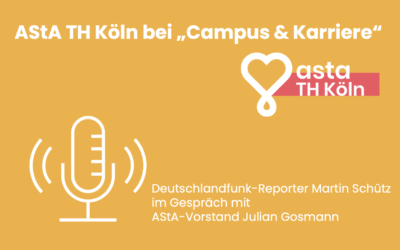 Deutschlandfunk-Podcast: AStA-Vorstand Julian Gosmann zur Lage der Studierenden bei „Campus & Karriere“