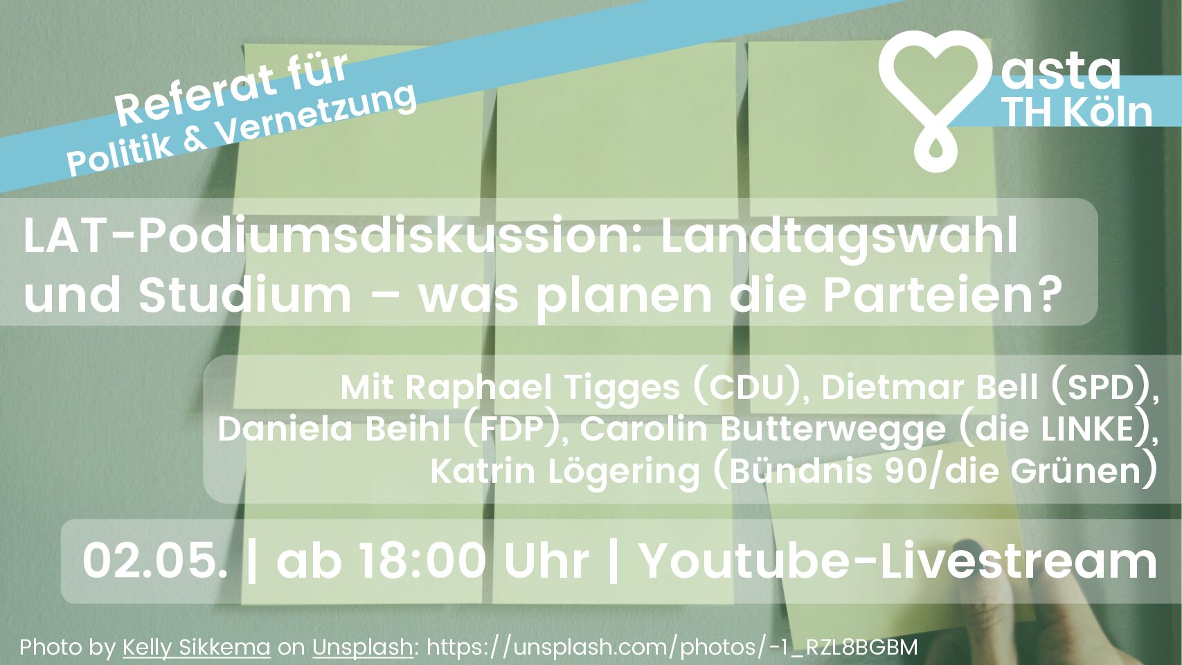 LAT-Podiumsdiskussion: Landtagswahl und Studium – was planen die Parteien?