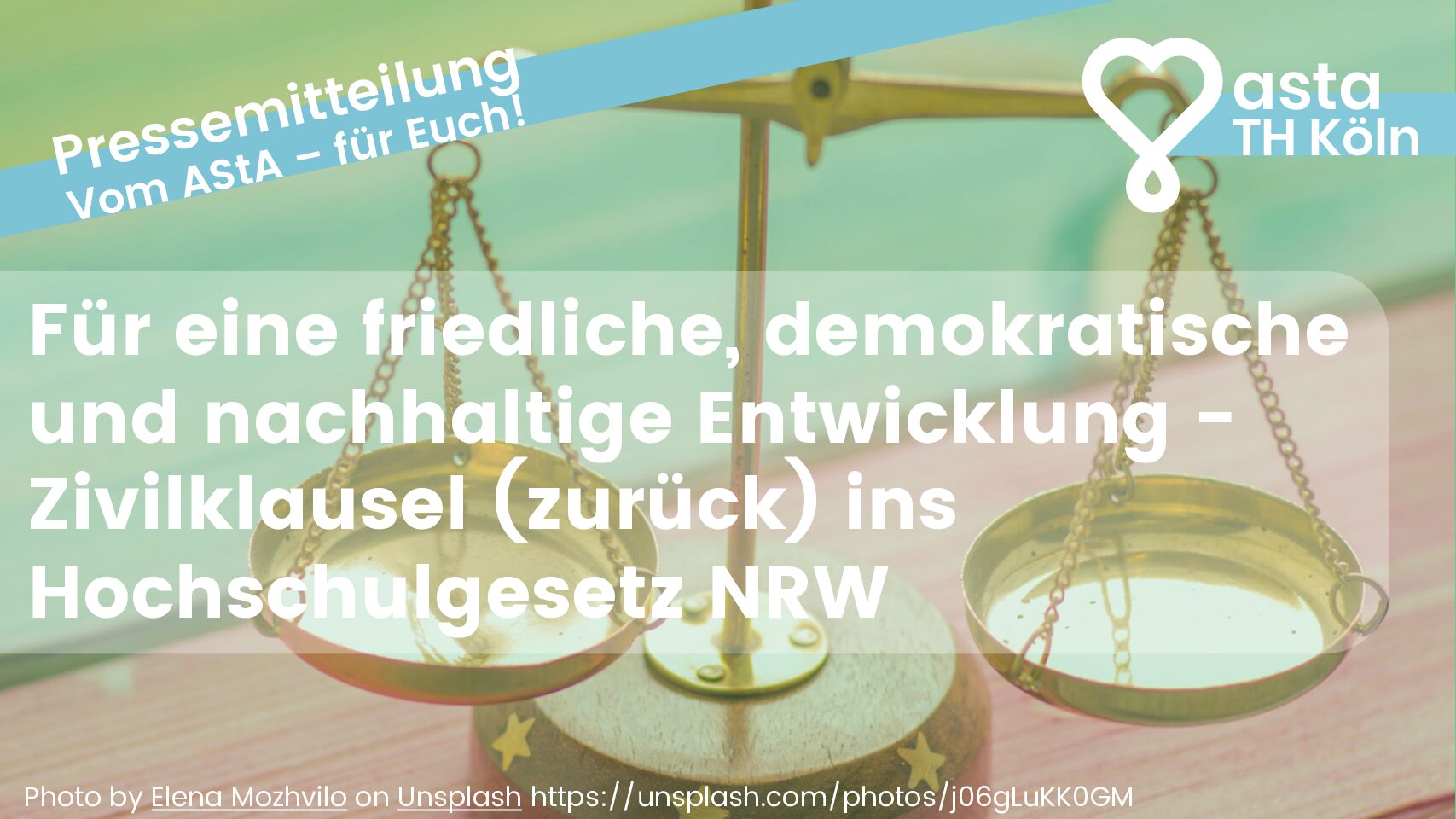 Für eine friedliche, demokratische und nachhaltige Entwicklung – Zivilklausel (zurück) ins Hochschulgesetz NRW  