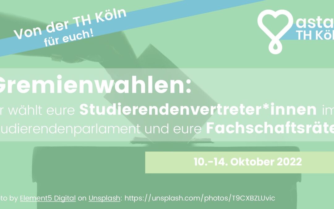 Informationen für die studentischen Gremienwahlen im Oktober