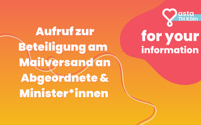 Mitmachaktion: Mailversand an Minister*innen und Abgeordnete – für ein soziales und nachhaltiges Semesterticket